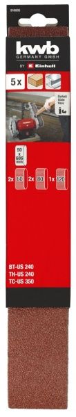 Лента шлифовальная KWB 50х686 мм P60 5 шт. 910805