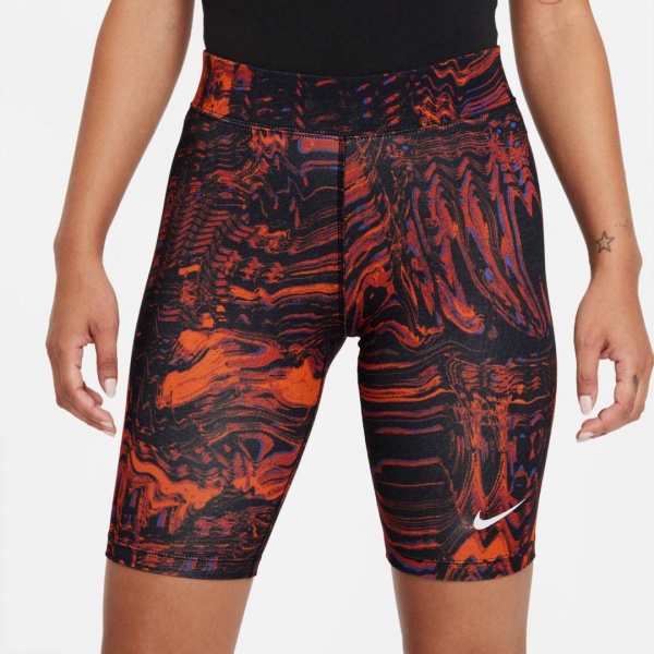 Лосины Nike W NSW ESSNTL SHORT AOP PRNT DM4738-010 р.L оранжевый