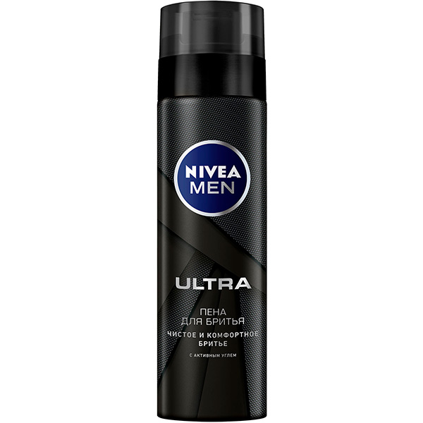 Пена для бритья Nivea MEN Ultra с активным углем 200 мл
