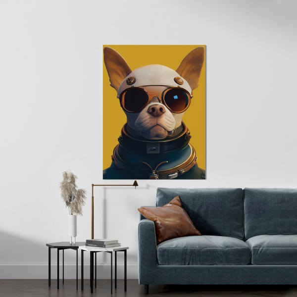 Картина на полотні Пес в окулярах 70x50 см WS Holst 1180420234 