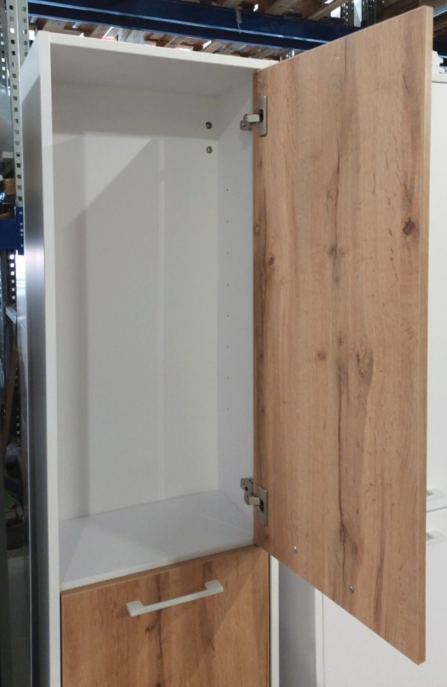 Пенал для ванной комнаты ЮВЕНТА Afina - 170 AfP-170 Белый + Дуб Вотан