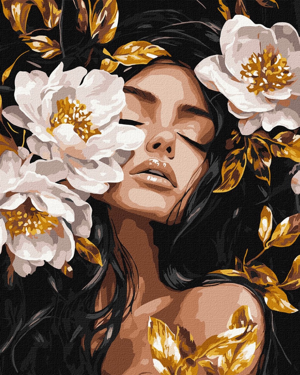 Картина по номерам Цветочный вихрь с красками металлик extra victoria art 40x50 см Ideyka — фото 1