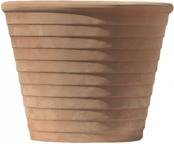 Вазон керамічний Terraneo Como 30x23 cм круглий 9л теракот (700073) 