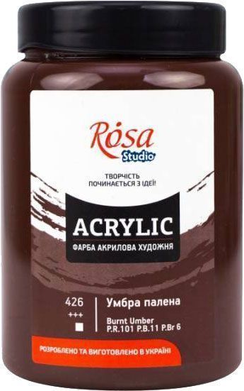 Краска акриловая Умбра паленая 322419426 400 мл Rosa Studio