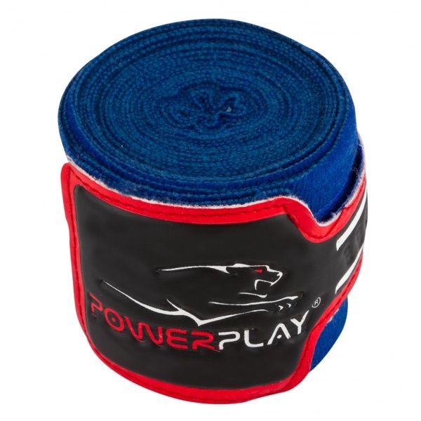 Боксерские бинты PowerPlay уни. 4 м синие PP_3046 