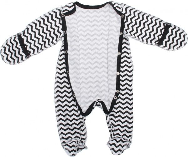 Комбінезон дитячий для хлопчика Маленькие люди зигзаги 9501-110 р.56 чорно-білий 