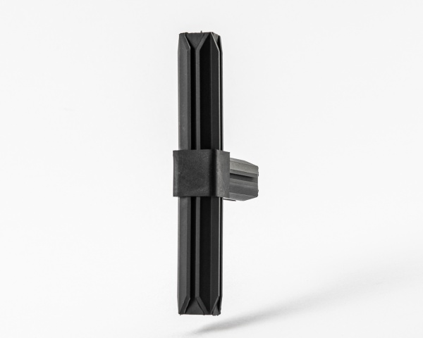 З'єднувач пластиковий квадратна GAH-Alberts З'єднувач тристоронній Т-подібний для 20х20 мм 70х120 мм Ø20 мм