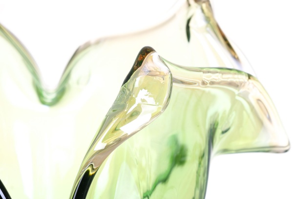 Фруктовница зеленая TULIPANO GREEN/HONEY 31X31X32 White cristal