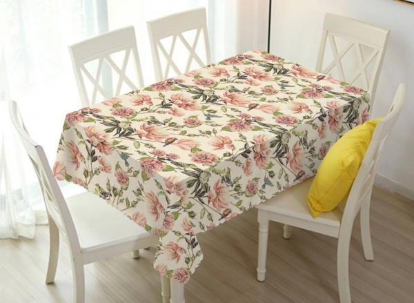 Скатертина Пованс Півонія 137x110 см мульті Dariana 