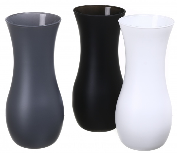 Ваза стеклянная Soft Лилия 25 см черная 