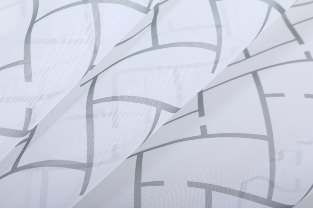 Тюль кухонная Tiles 2 шт. с прихватами белый 140х160 см La Nuit