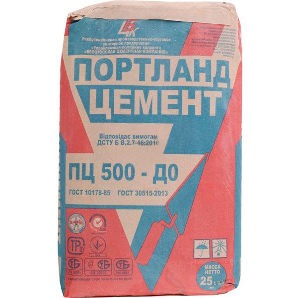 Цемент ПЦ I 500 Д0 25 кг