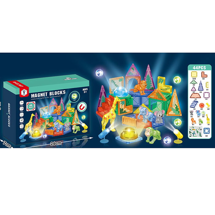 Конструктор магнітний IQHB Дикі тварини 44 деталі HD126A-1