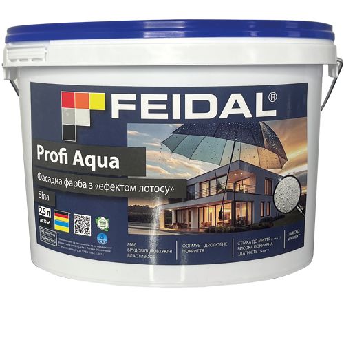 Фарба силіконова Feidal Profi Aqua мат білий 2,5л