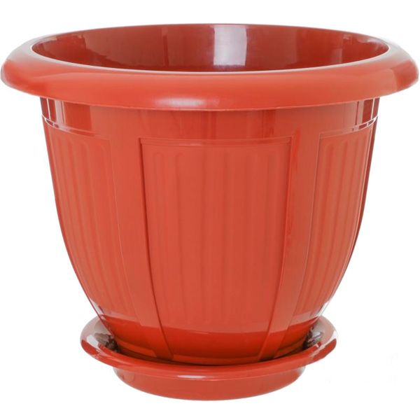Горщик пластиковий Алеана Хвиля круглий 25л теракот (112041) 