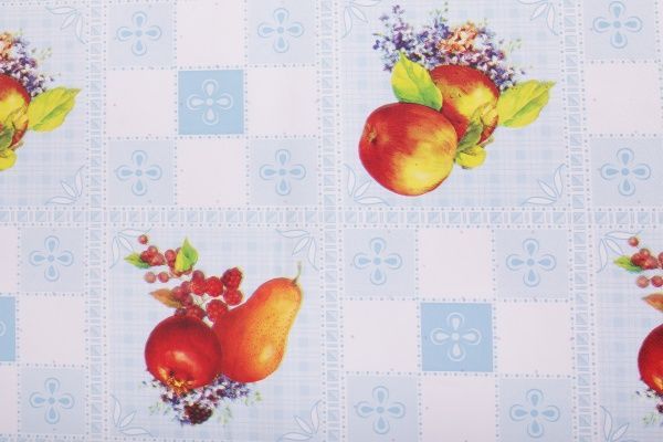 Скатерть Фрукты 110x135 см голубой Dariana 