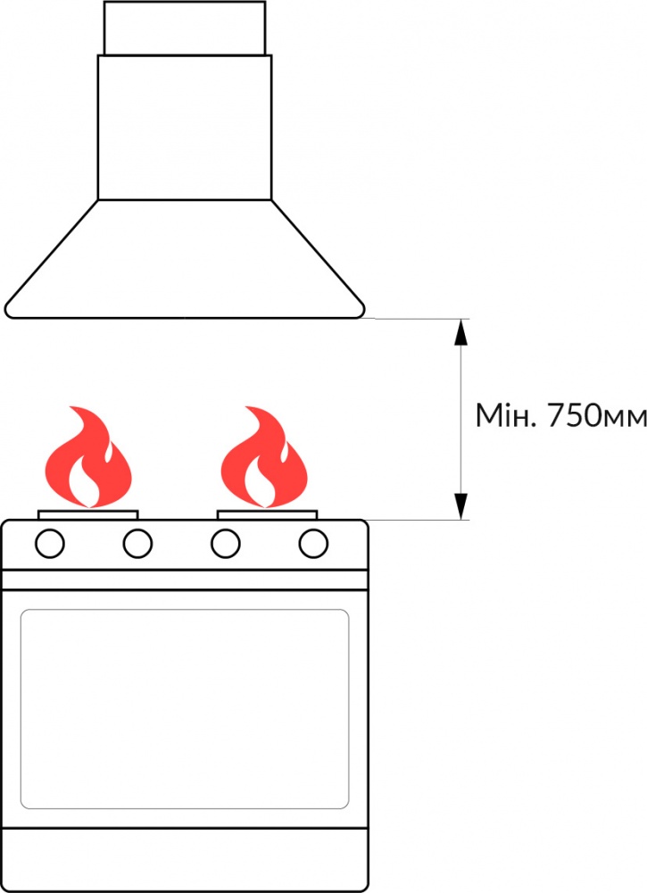 Витяжка Minola HK 6214 WH 700 LED