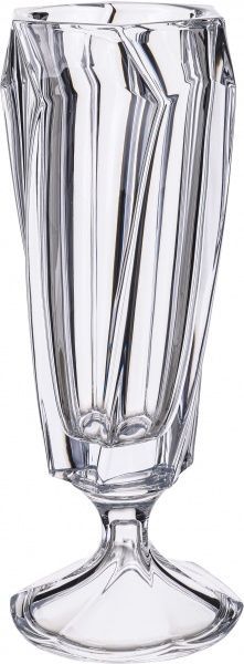 Ваза стеклянная прозрачная Macao на ножке 40 см Bohemia