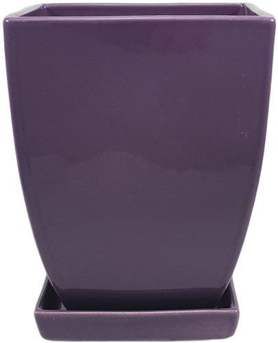 Горшок керамический Резон Конус четирехугольний квадратный 2,3 л фиолетовый (Р092) 
