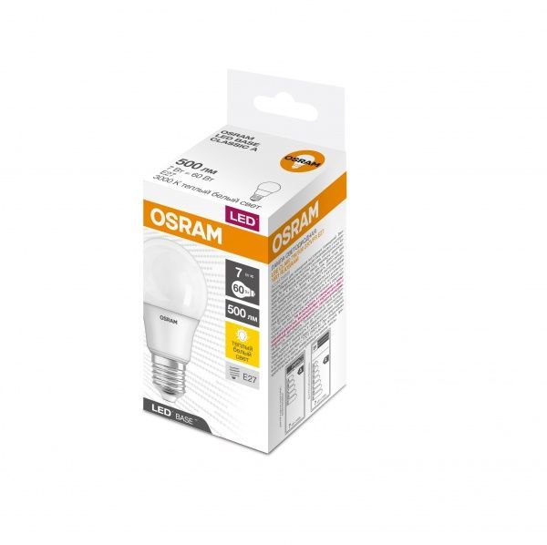 Лампа світлодіодна Osram Classic Промо 7 Вт A60 матова E27 220 В 3000 К LED CLA 7W/830 