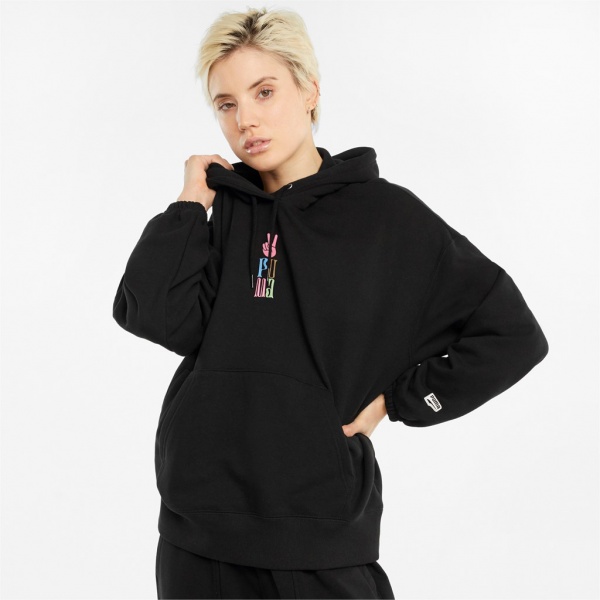 Джемпер Puma Downtown Graphic Hoodie 53167401 р. L черный