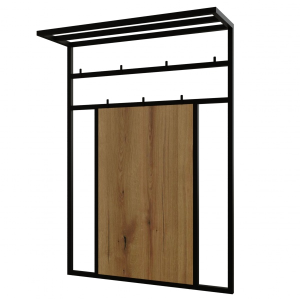 Вішалка настінна лофт чорний 