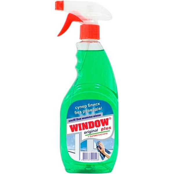 Средство для мытья стекол Window plus Зеленый 500 мл