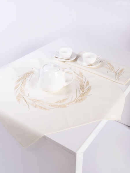 Ранер Жито 333-22/00 64x64 см молочний крем Едельвіка 