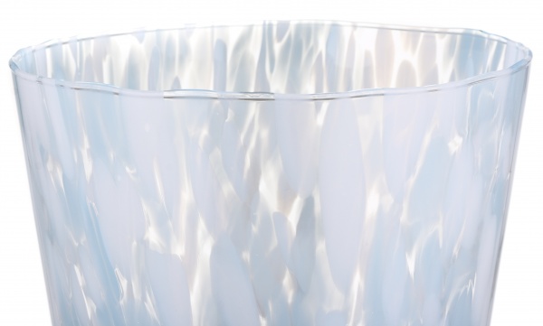 Ваза скляна Wrzesniak Glassworks Confetti опал 35 см прозорий блакитний 