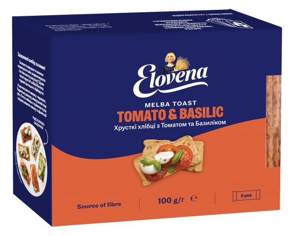 Хлібці Elovena з томатом і базиліком 100 г