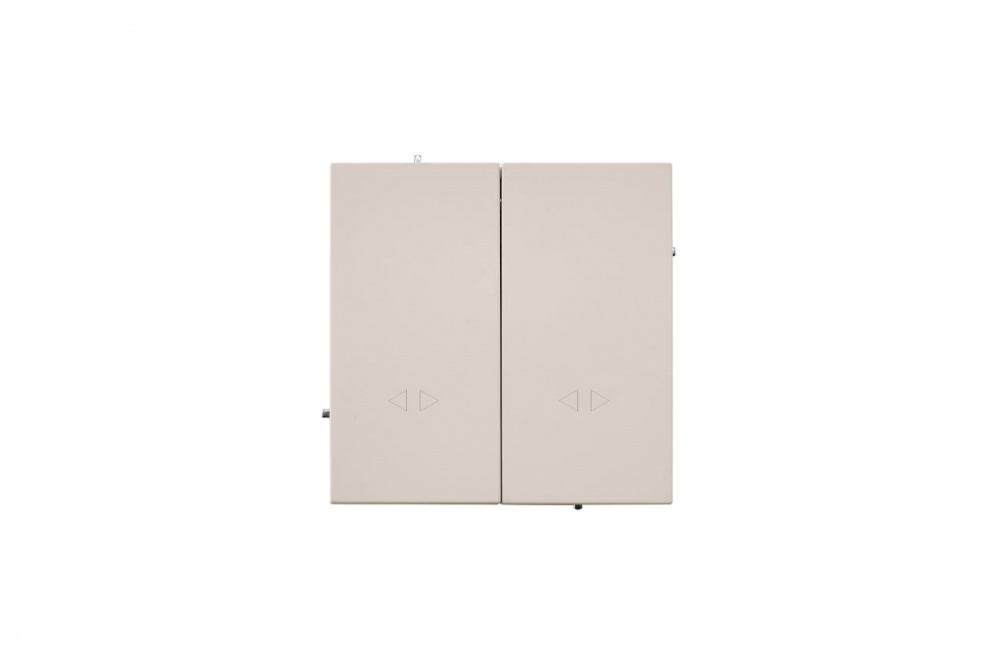 Механизм выключателя перекрестный двухклавишный HausMark Juna без подсветки песочный/бежевый 7041-1888U2-107TW