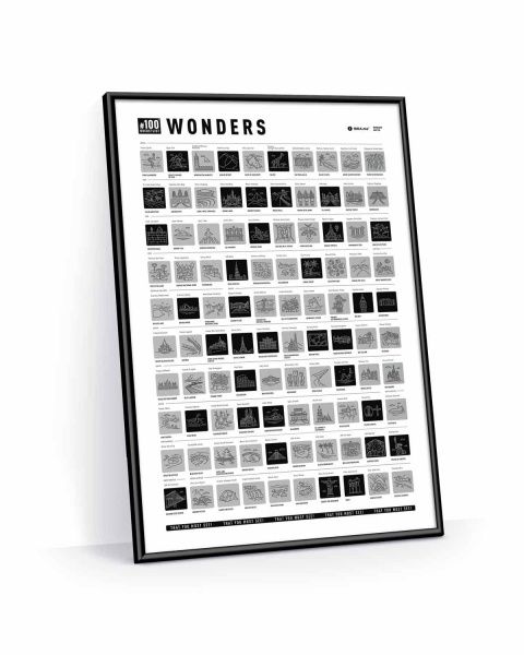 Скретч-постер #100 Wonders 1DEA.me 