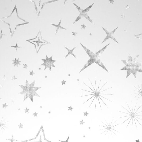 Бумага для упаковки Koopman серый STARS 36,5x200 см 