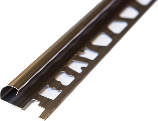 Профиль полукруглый нержавеющая сталь 12 мм 2,7 м серебро глянец 