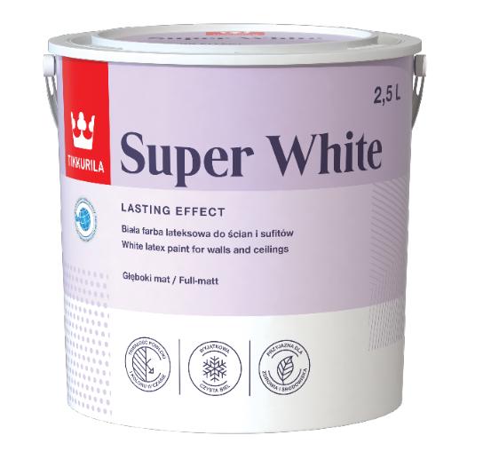 Фарба акрилова TIKKURILA Super White мат 2,5л 3,9кг