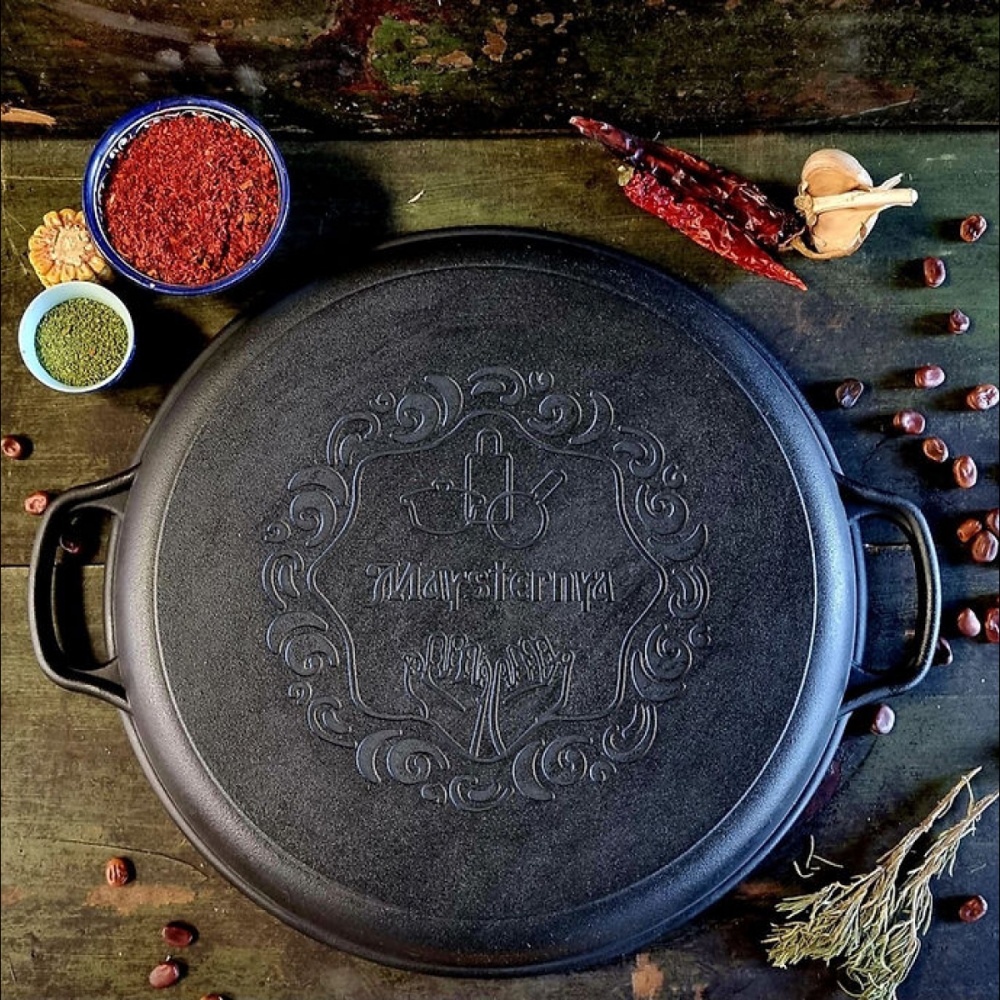 Казан Maysternya ø402 мм 193 мм 15 л узбекский WOK з крышкой-сковородой