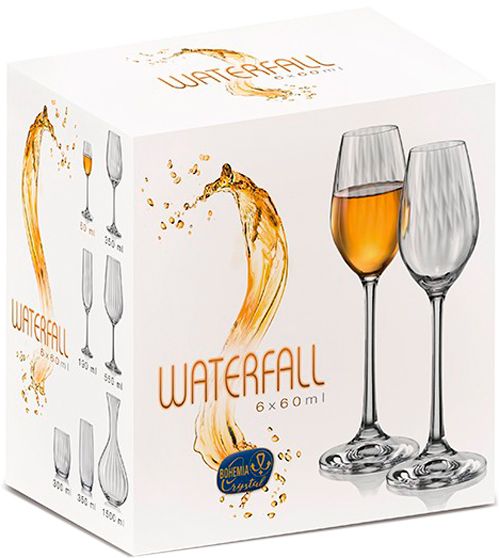 Набор бокалов для ликера Waterfall 60 мл 6 шт Bohemia