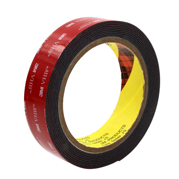 Монтажная двусторонняя лента 3M VHB сверхпрочная чёрная 6 мм х 2 м толщина 1,1 мм
