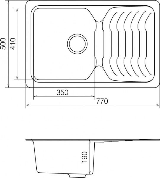 Мийка для кухні Water House Sigma SMP 02.77 Beige 