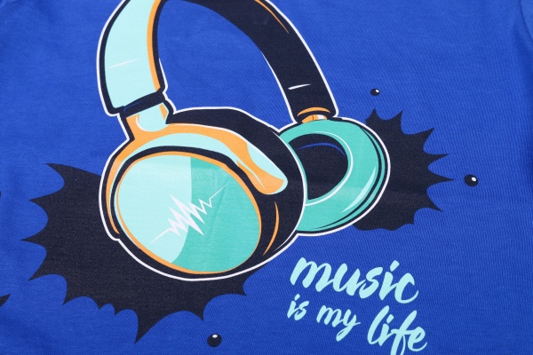 Футболка для хлопчиків Luna Kids Music р.146 темно-синій 