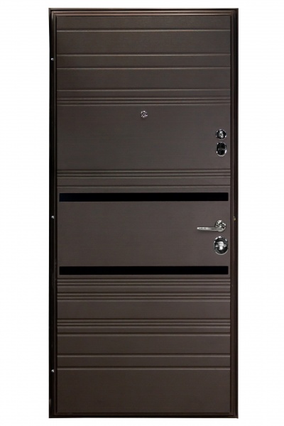 Двері вхідні Булат Гарант 514 венге горизонт темний 2050x850 мм праві