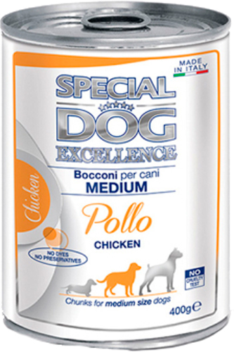 Корм вологий для дорослих собак на всіх стадіях життя для середніх порід Monge SDE DoG Medium Adult з куркою