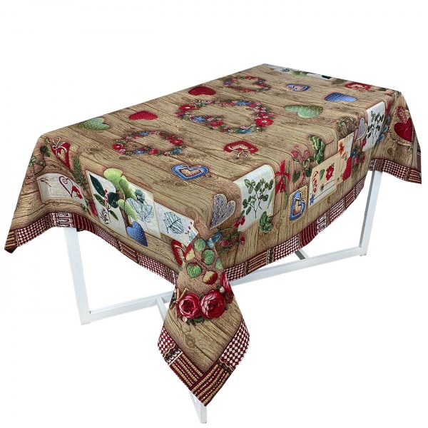 Скатерть Wooden 134x240 см коричневый Прованс 