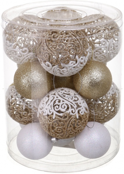 Набір ялинкових куль Комплект № 77 d 80 мм 18 шт./уп.