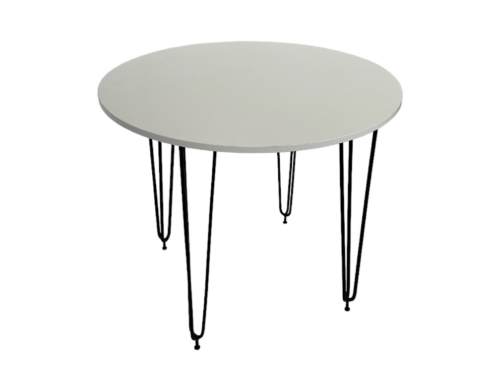 Стол Акрон 900x750 мм черный/белый