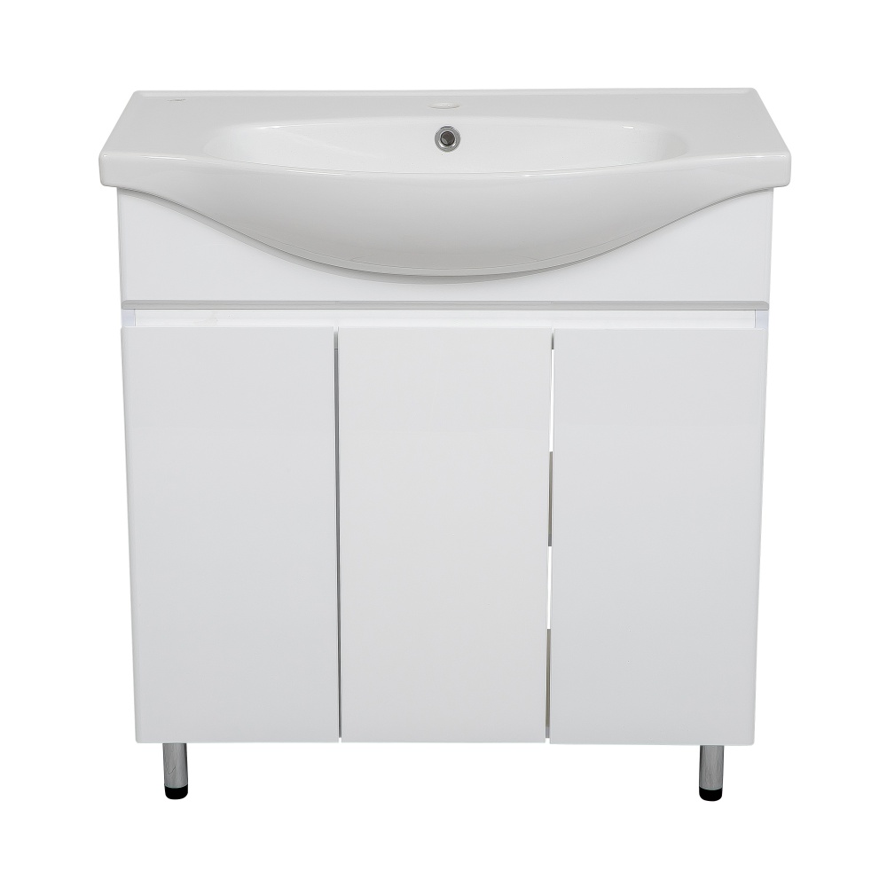 Тумба на ножках Aqua Rodos Лео 80 см белый глянец