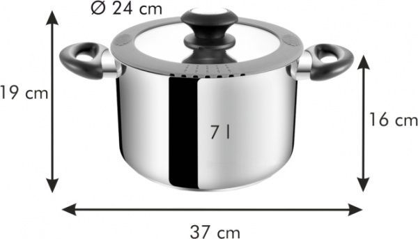 Кастрюля с крышкой SmartCOVER 7 л 727925 Tescoma