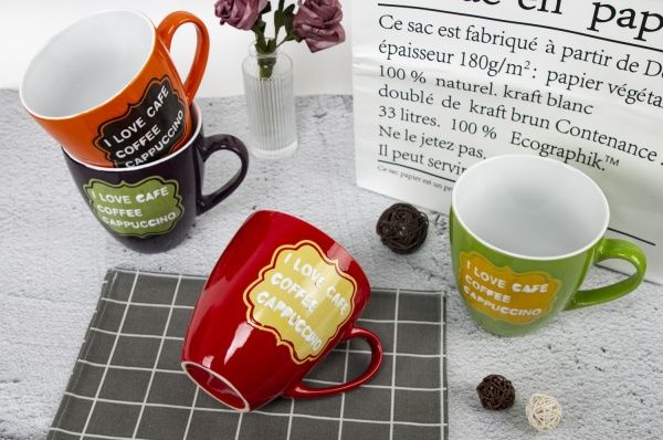 Чашка I love cafe Red 920 мл, кераміка Bella Vita