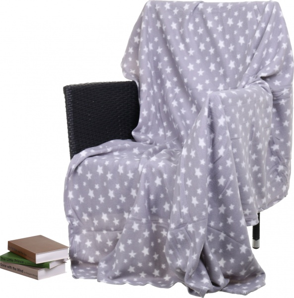 Плед LT зірки 150x180 см сірий UP! (Underprice) 