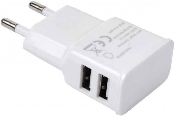 Мережевий зарядний пристрій AvaTech Travel Charger 2xUSB 5V 2A